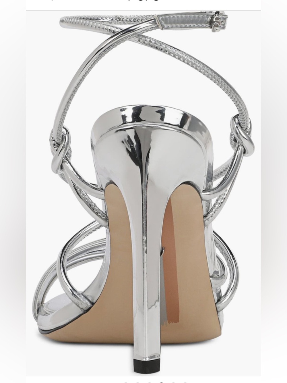 2/$100 SAM EDELMAN NIB Silver Isadora Ankle Strap Sandal, Metallic Heels - Picture 4 of 17
